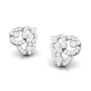 Beautiful Platinum Earrings with Diamonds for Women JL PT E ST 2061   Jewelove.US