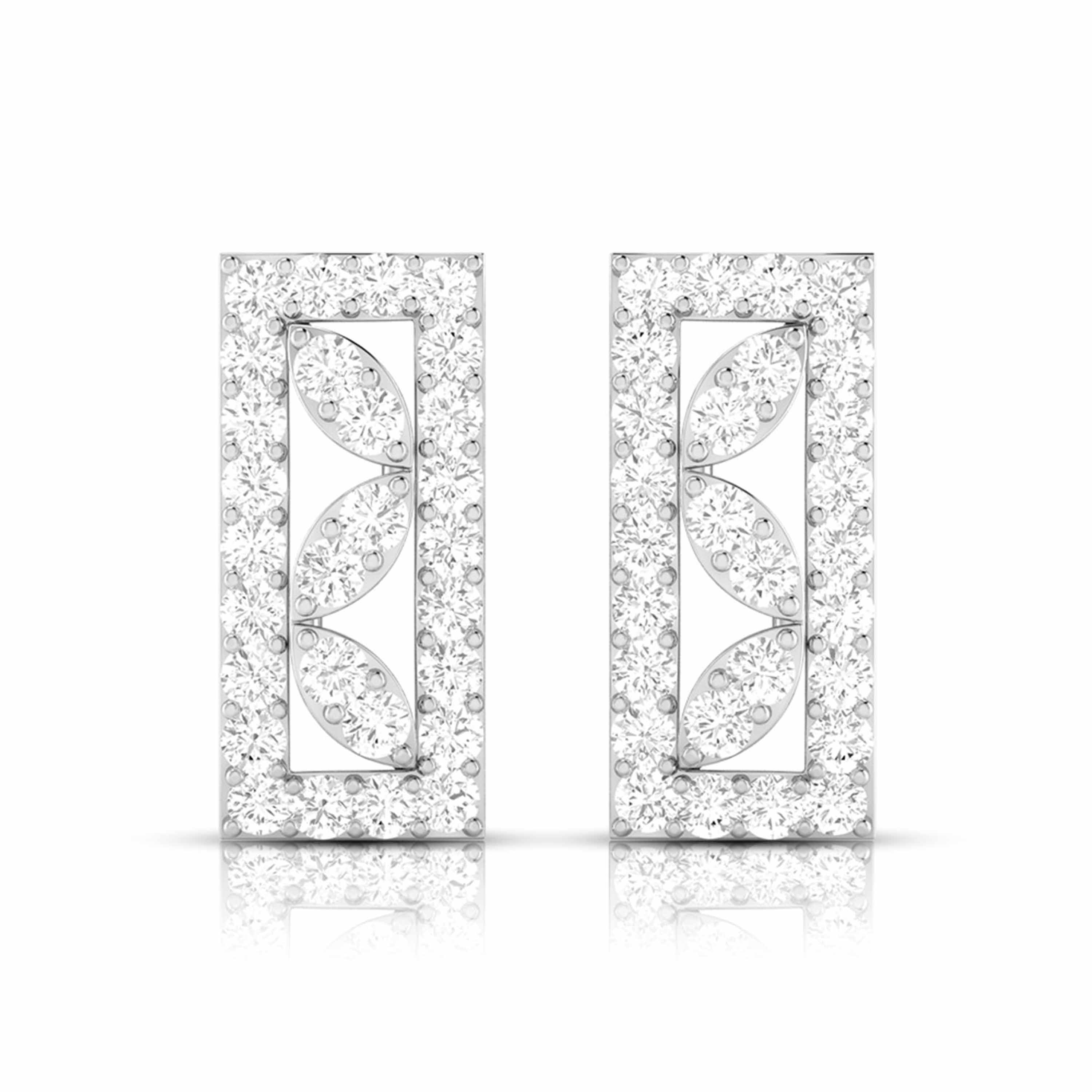 Beautiful Platinum Earrings with Diamonds for Women JL PT E ST 2069  VVS-GH Jewelove.US