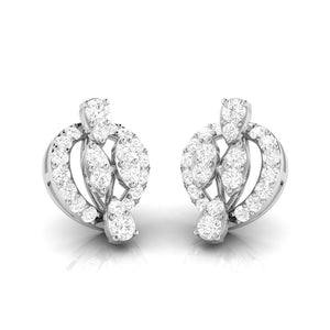 Beautiful Platinum Earrings with Diamonds for Women  JL PT E ST 2071   Jewelove.US
