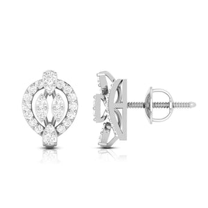 Beautiful Platinum Earrings with Diamonds for Women  JL PT E ST 2071   Jewelove.US