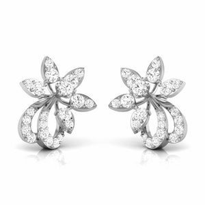 Beautiful Platinum Earrings with Diamonds JL PT E ST 2202   Jewelove.US