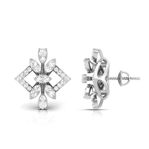 Beautiful Platinum Earrings with Diamonds JL PT E ST 2203   Jewelove.US