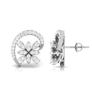 Beautiful Platinum Earrings with Diamonds JL PT E ST 2207   Jewelove.US