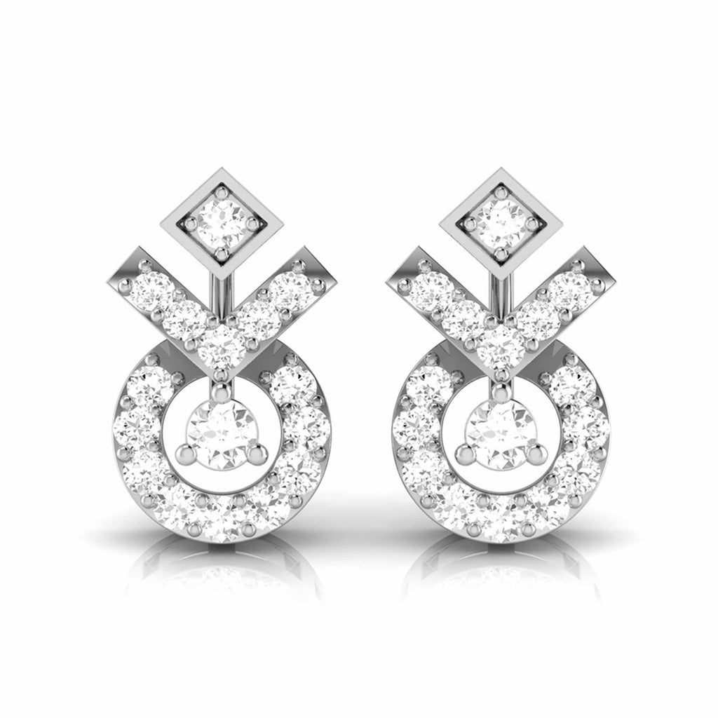 Platinum Earrings with Diamonds JL PT E ST 2210  VVS-GH Jewelove.US