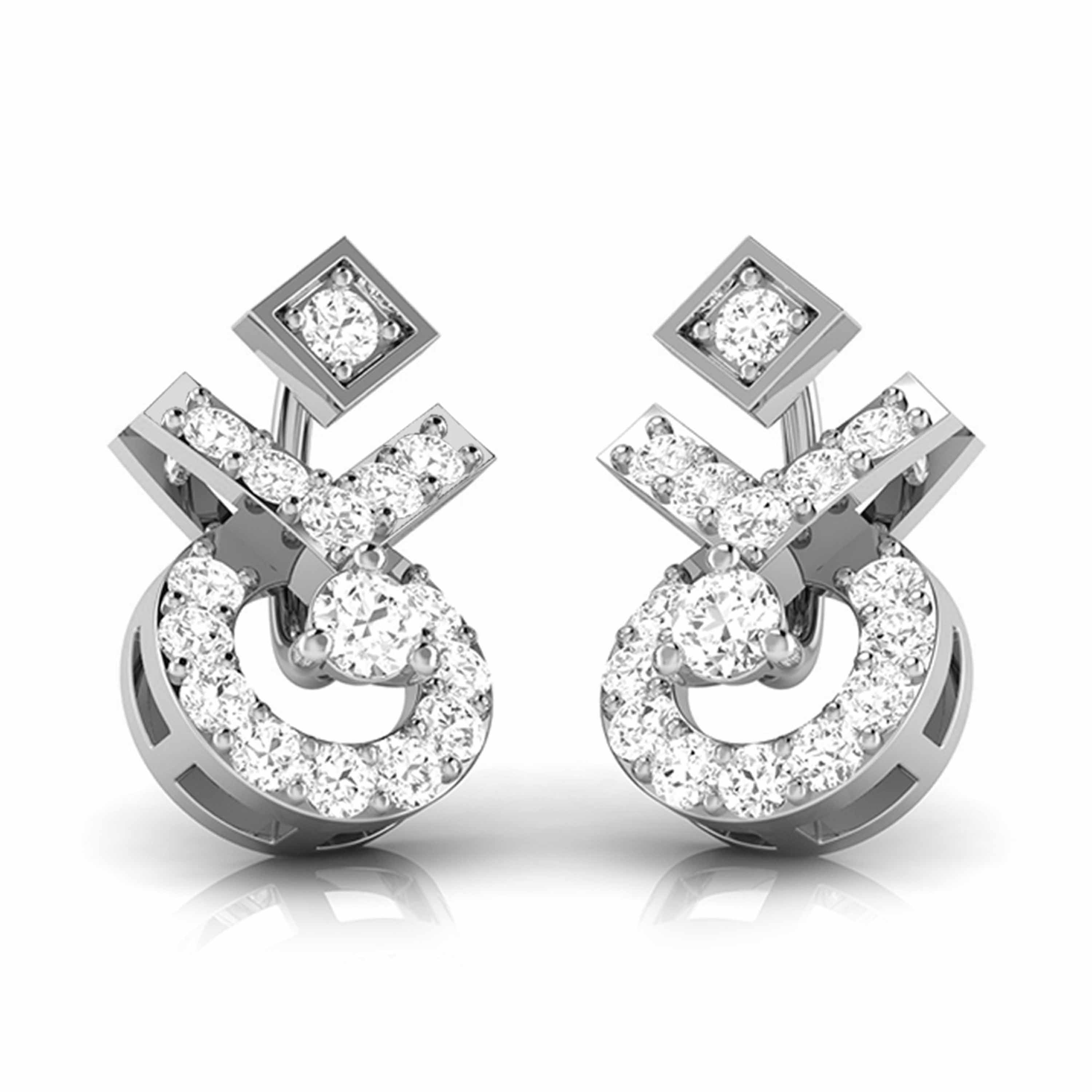 Platinum Earrings with Diamonds JL PT E ST 2210   Jewelove.US