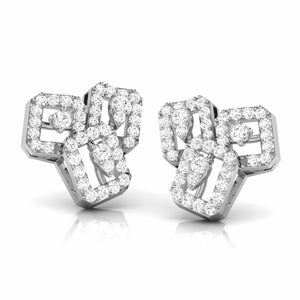 Beautiful Platinum Earrings with Diamonds JL PT E ST 2212   Jewelove.US