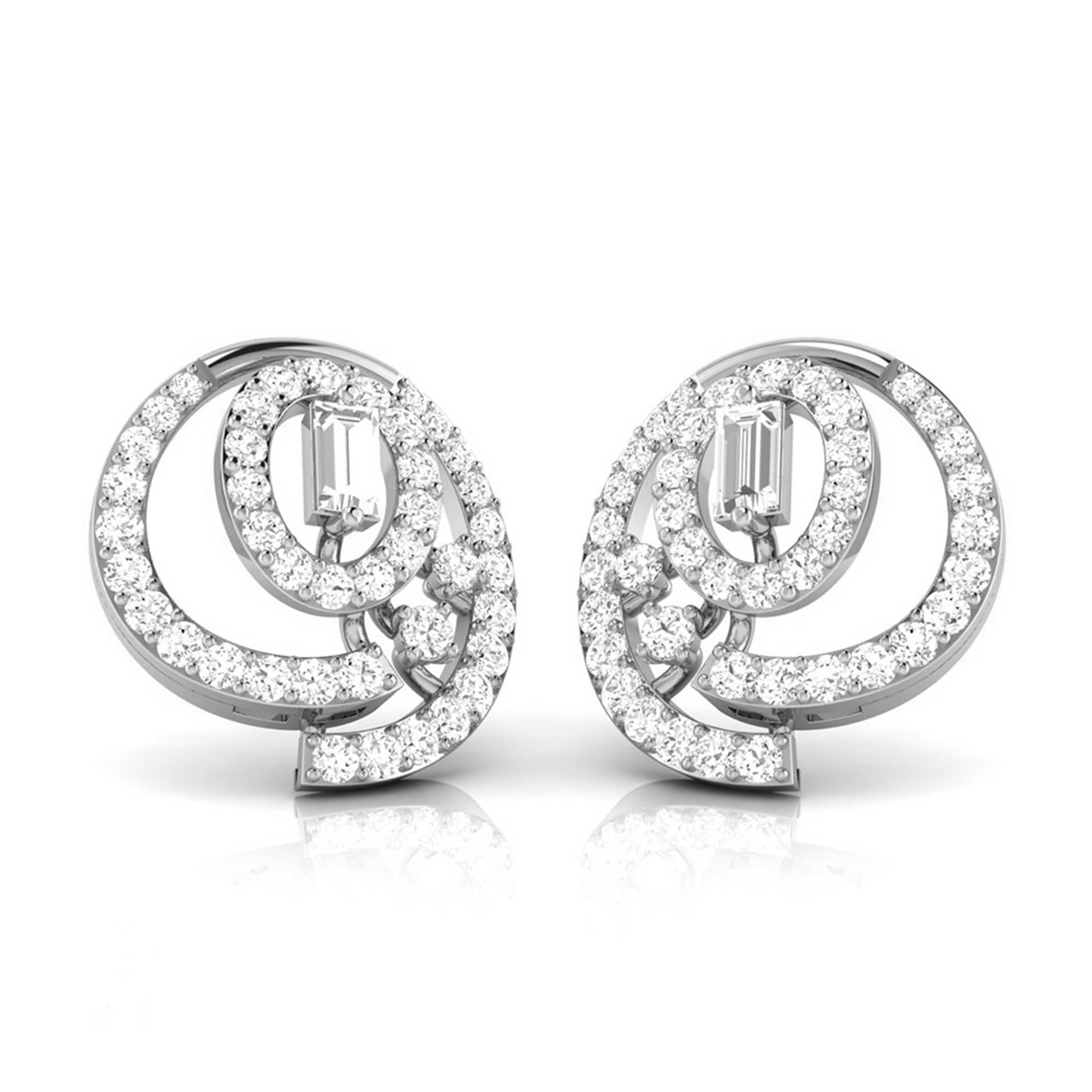 Platinum Earrings with Diamonds JL PT E ST 2213  VVS-GH Jewelove.US