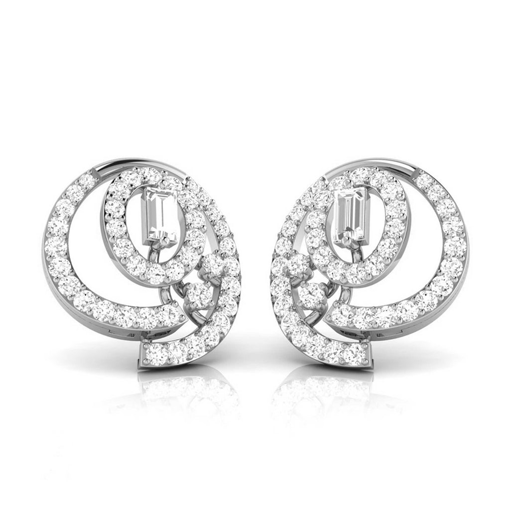 Platinum Earrings with Diamonds JL PT E ST 2213  VVS-GH Jewelove.US