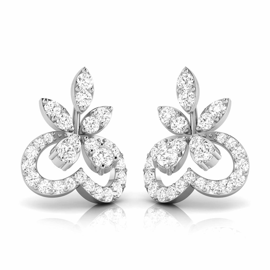 Platinum Earrings with Diamonds JL PT E ST 2214  VVS-GH Jewelove.US