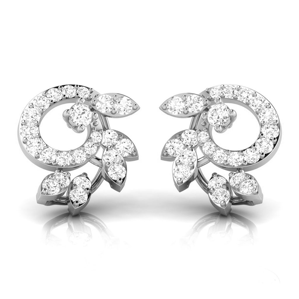 Platinum Earrings with Diamonds JL PT E ST 2217  VVS-GH Jewelove.US