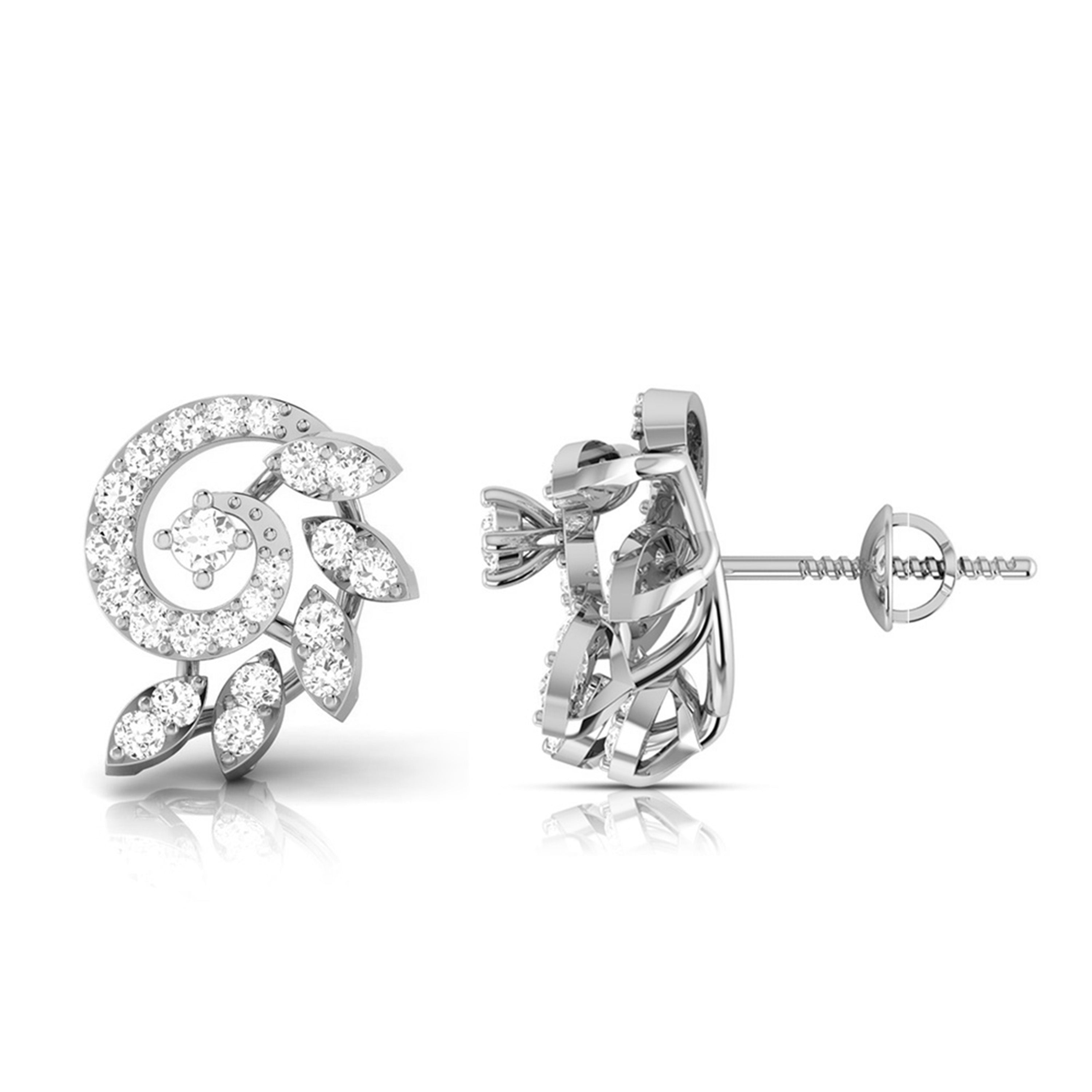 Platinum Earrings with Diamonds JL PT E ST 2217   Jewelove.US