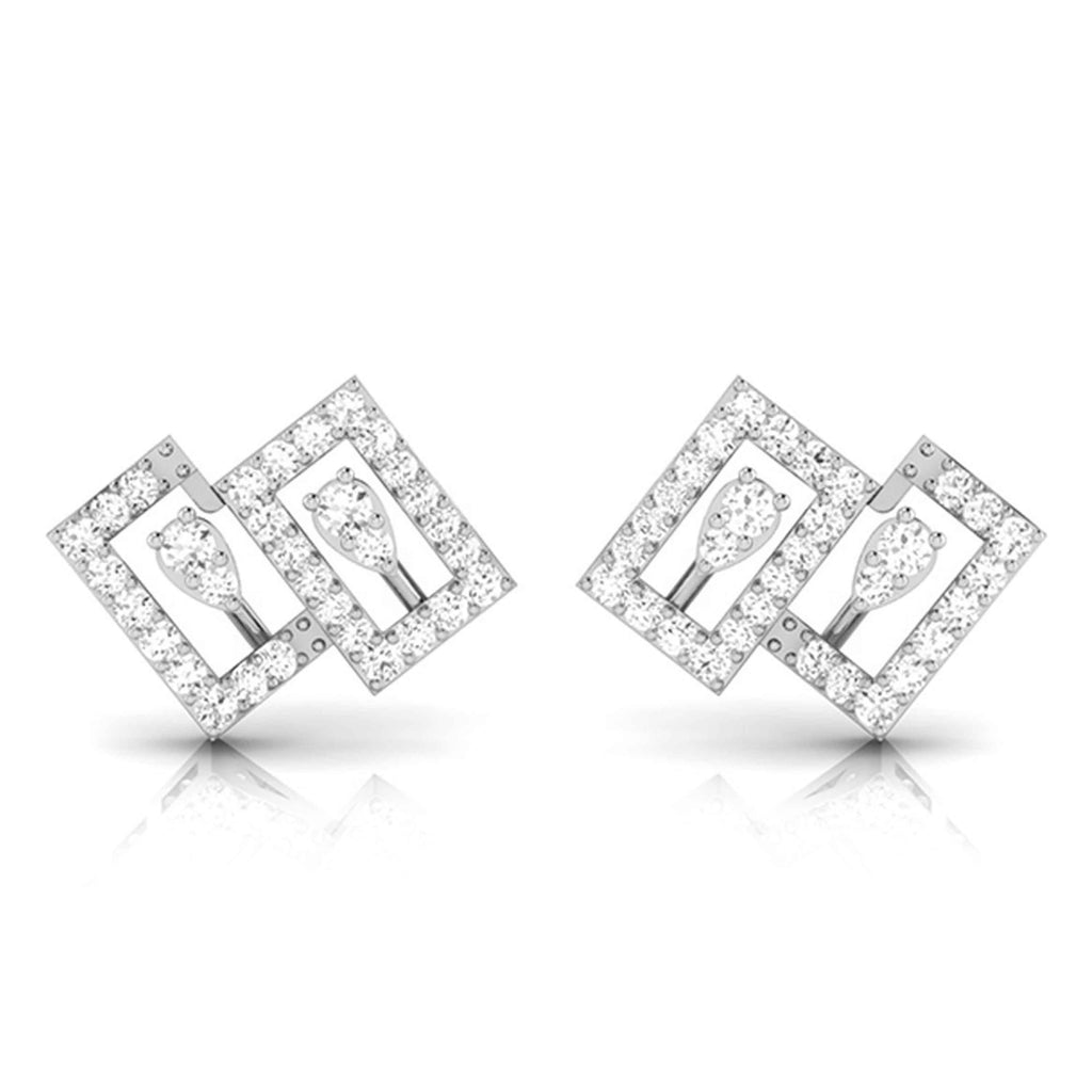 Platinum Earrings with Diamonds JL PT E ST 2222  VVS-GH Jewelove.US