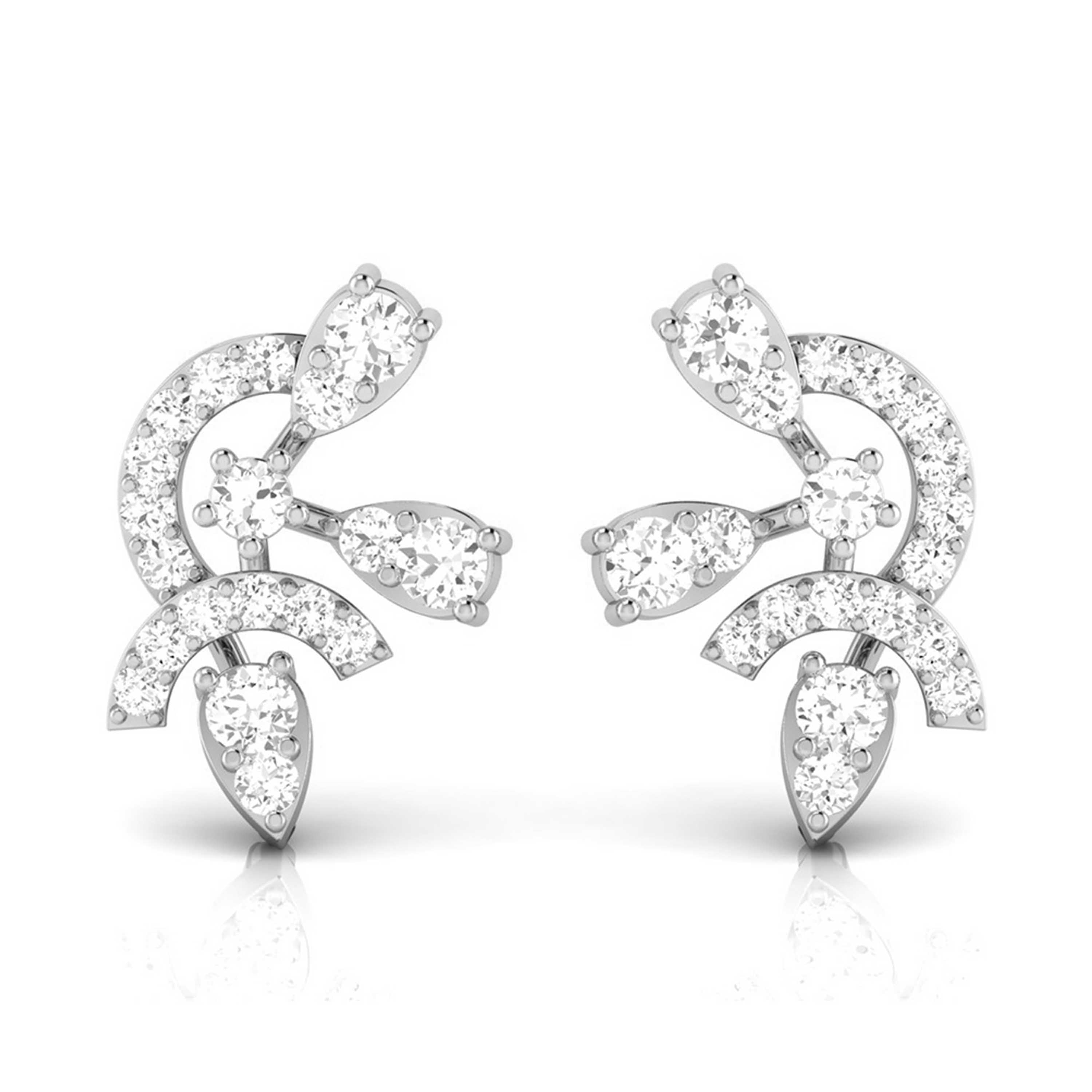 Platinum Earrings with Diamonds JL PT E ST 2223  VVS-GH Jewelove.US