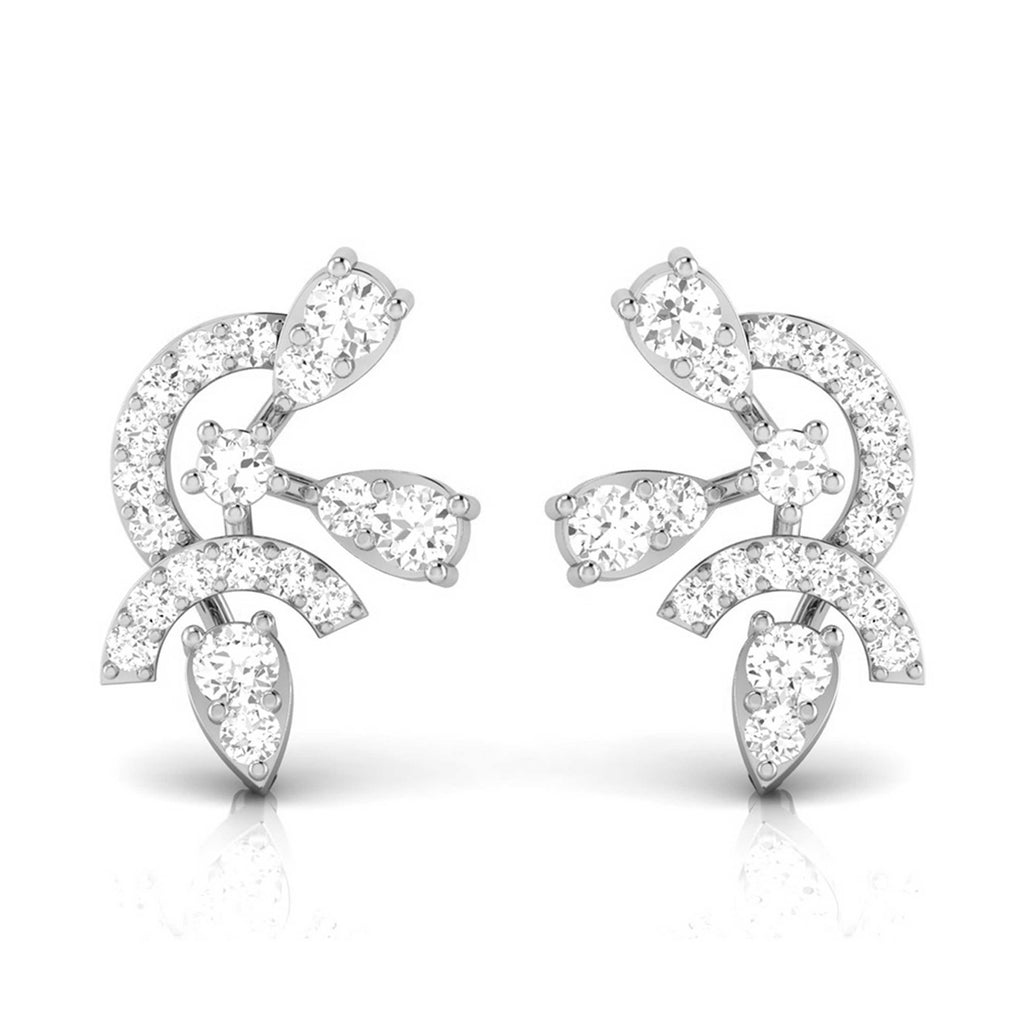 Platinum Earrings with Diamonds JL PT E ST 2223  VVS-GH Jewelove.US