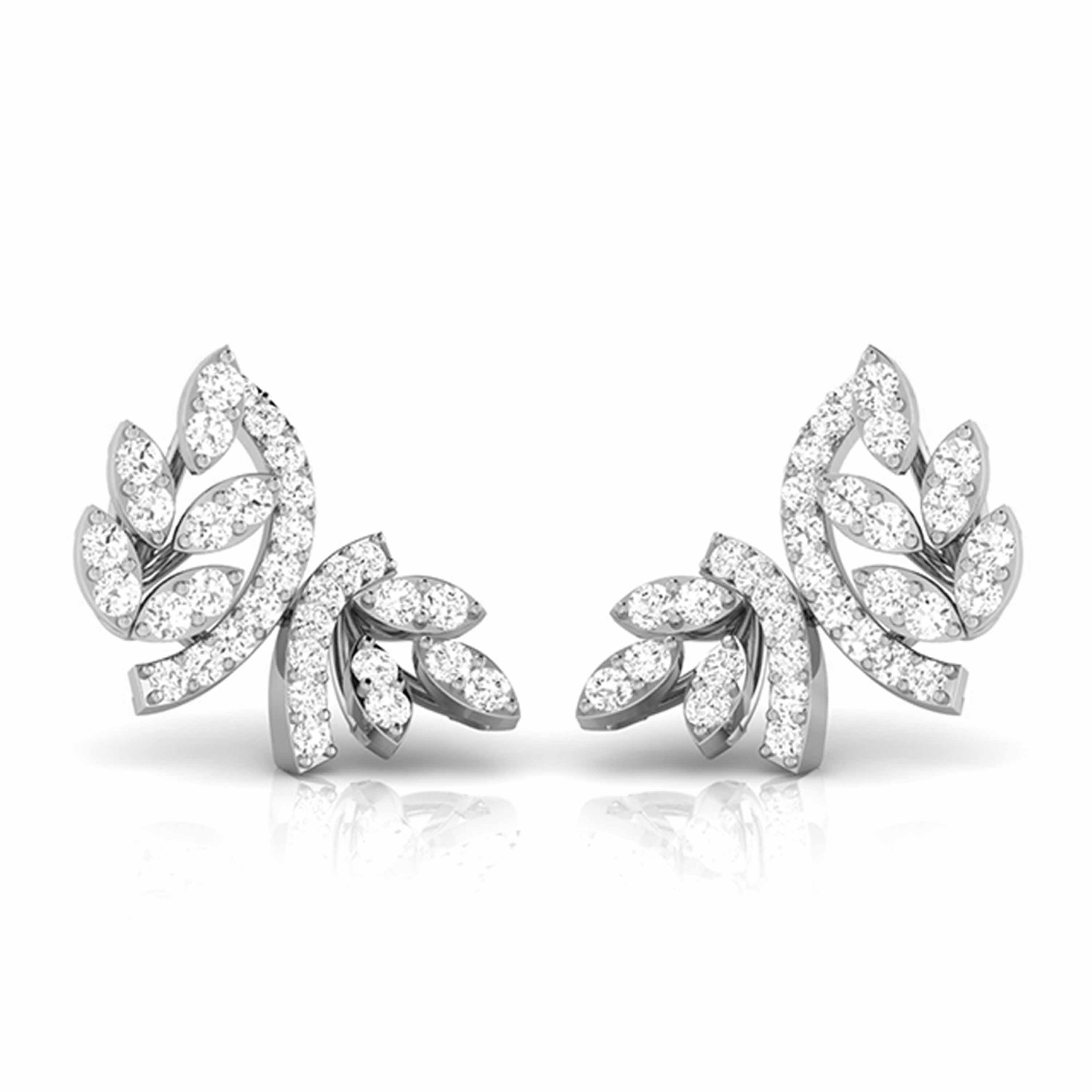 Platinum Earrings with Diamonds JL PT E ST 2224   Jewelove.US