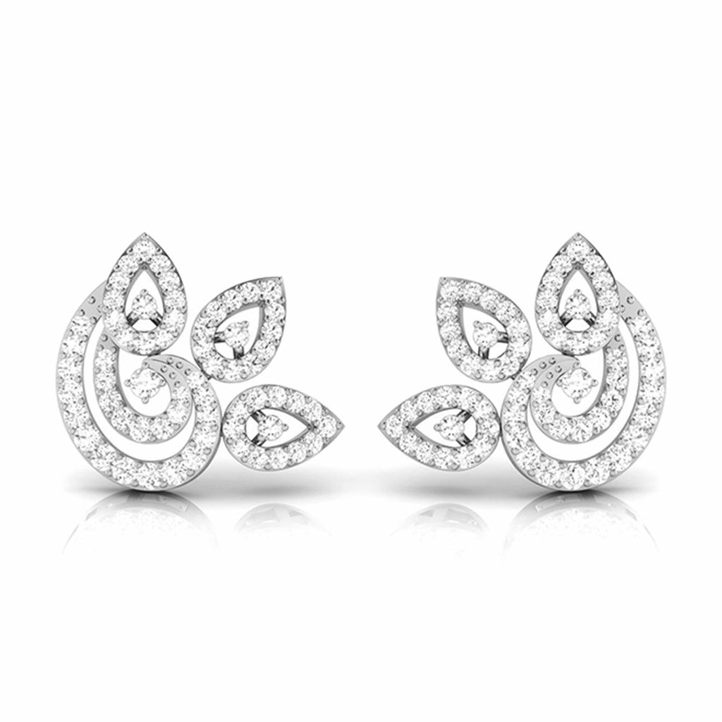 Platinum Earrings with Diamonds JL PT E ST 2225  VVS-GH Jewelove.US