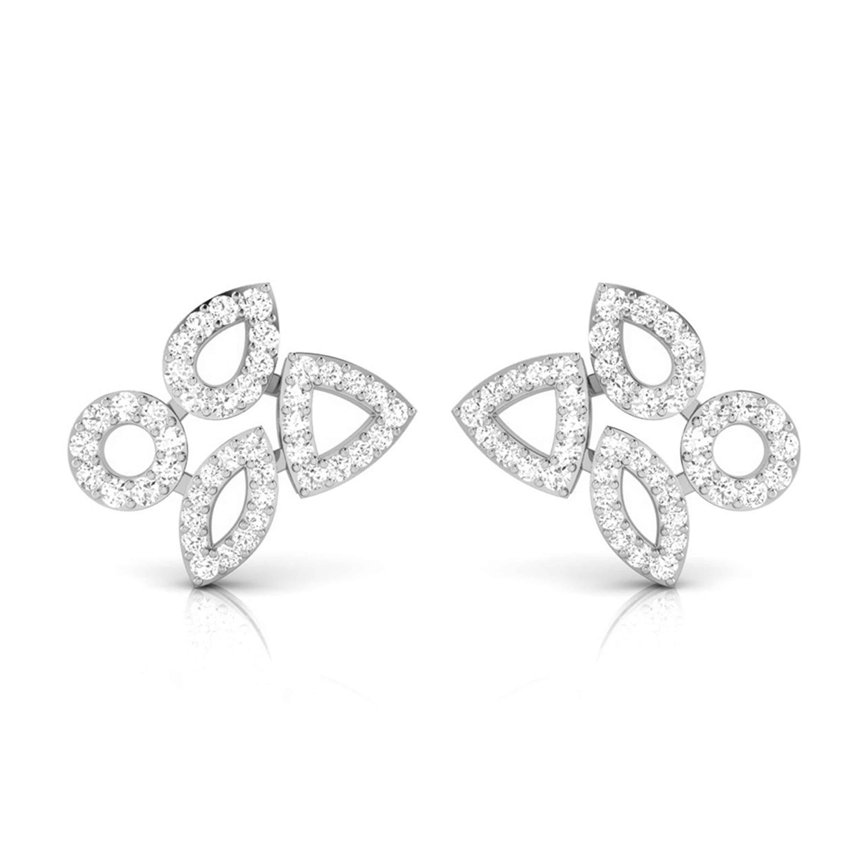 Platinum Earrings with Diamonds JL PT E ST 2227   Jewelove.US