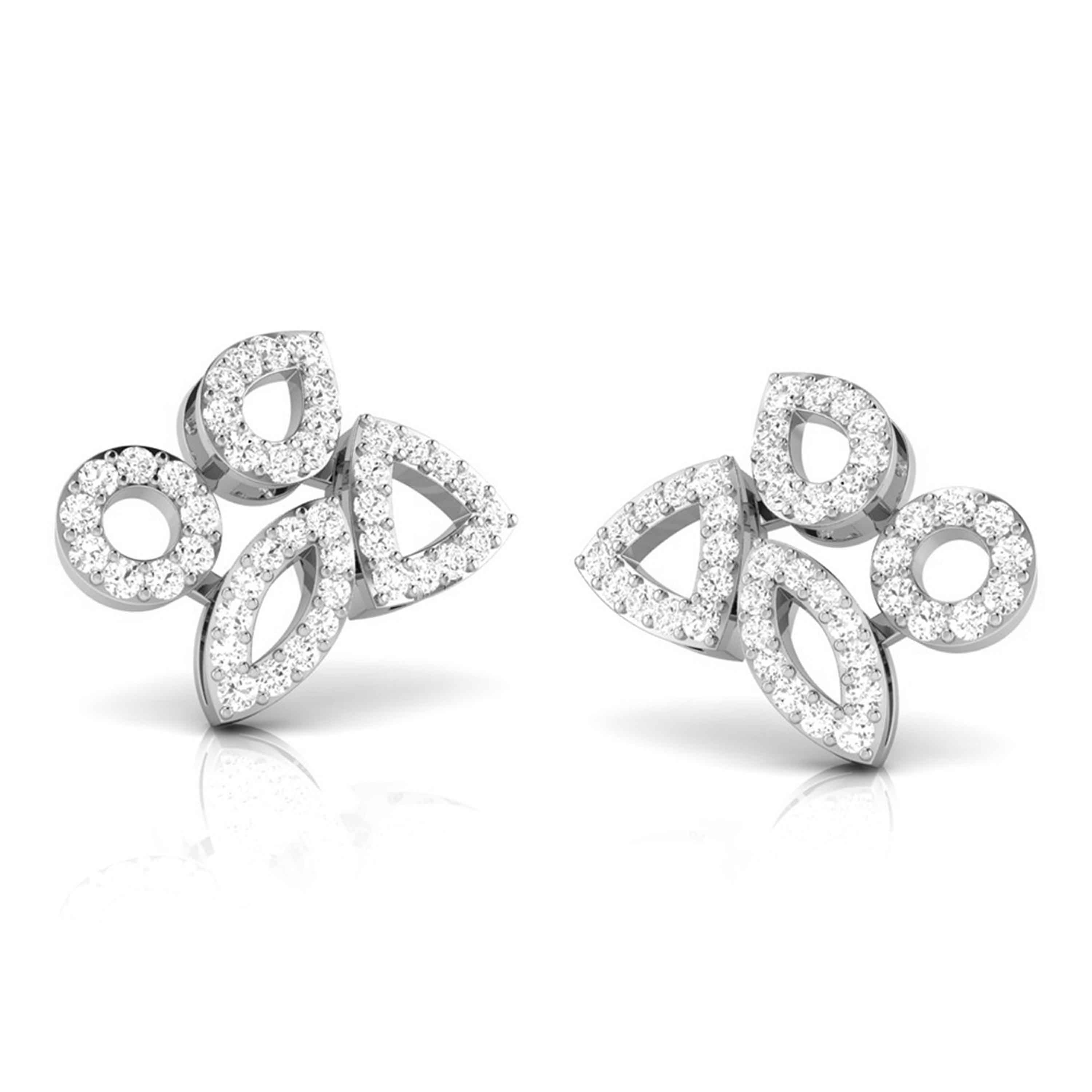 Platinum Earrings with Diamonds JL PT E ST 2227   Jewelove.US