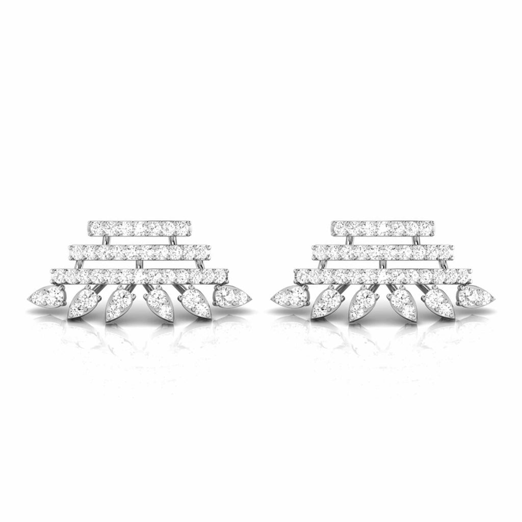 Platinum Earrings with Diamonds JL PT E ST 2228  VVS-GH Jewelove.US