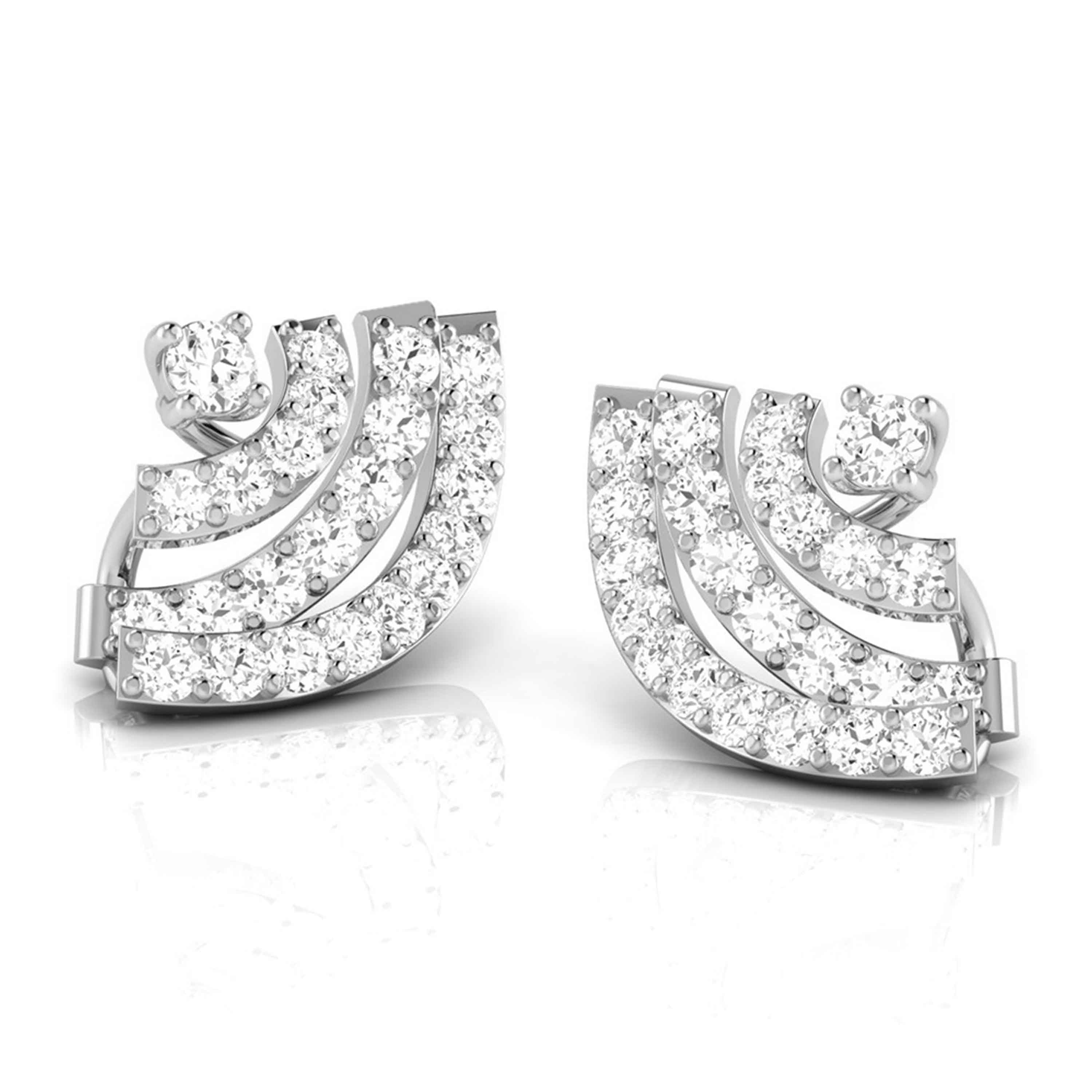 Platinum Earrings with Diamonds JL PT E ST 2229   Jewelove.US