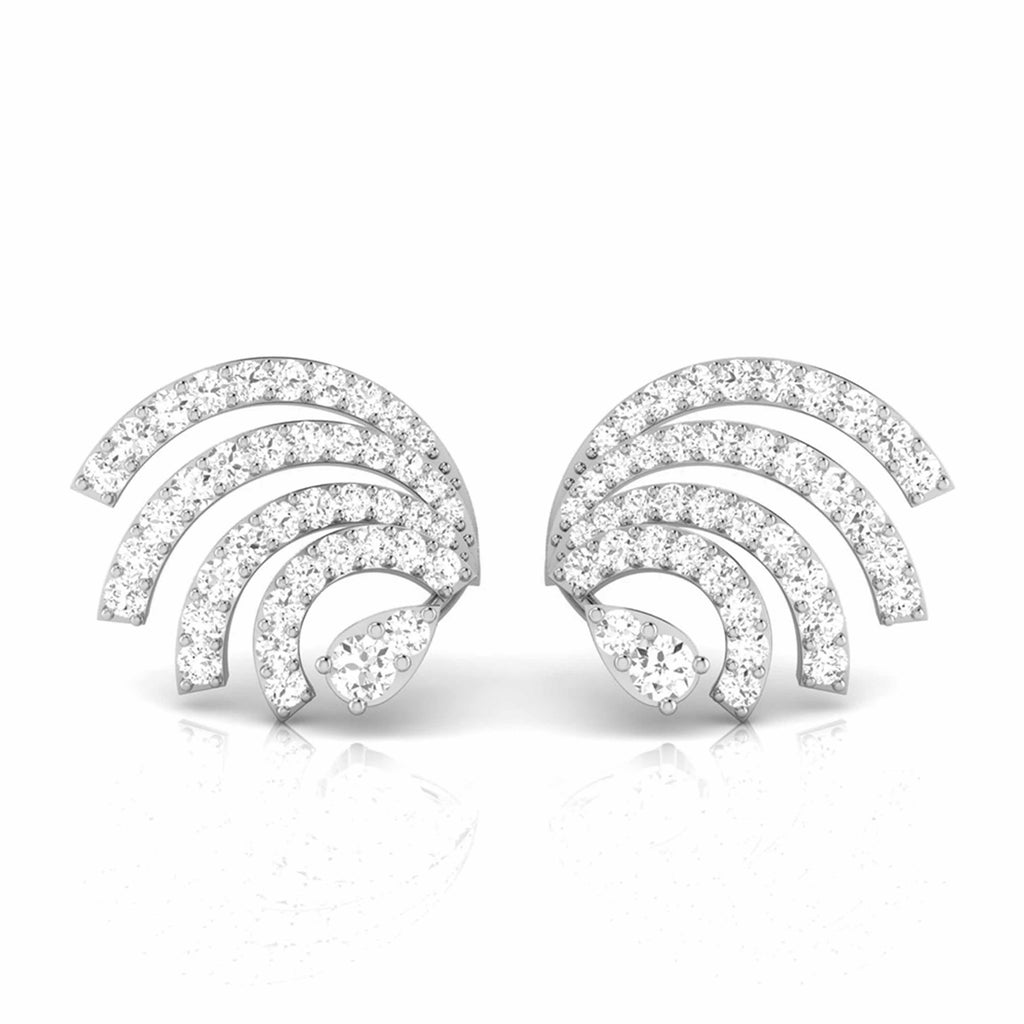 Platinum Earrings with Diamonds JL PT E ST 2231  VVS-GH Jewelove.US