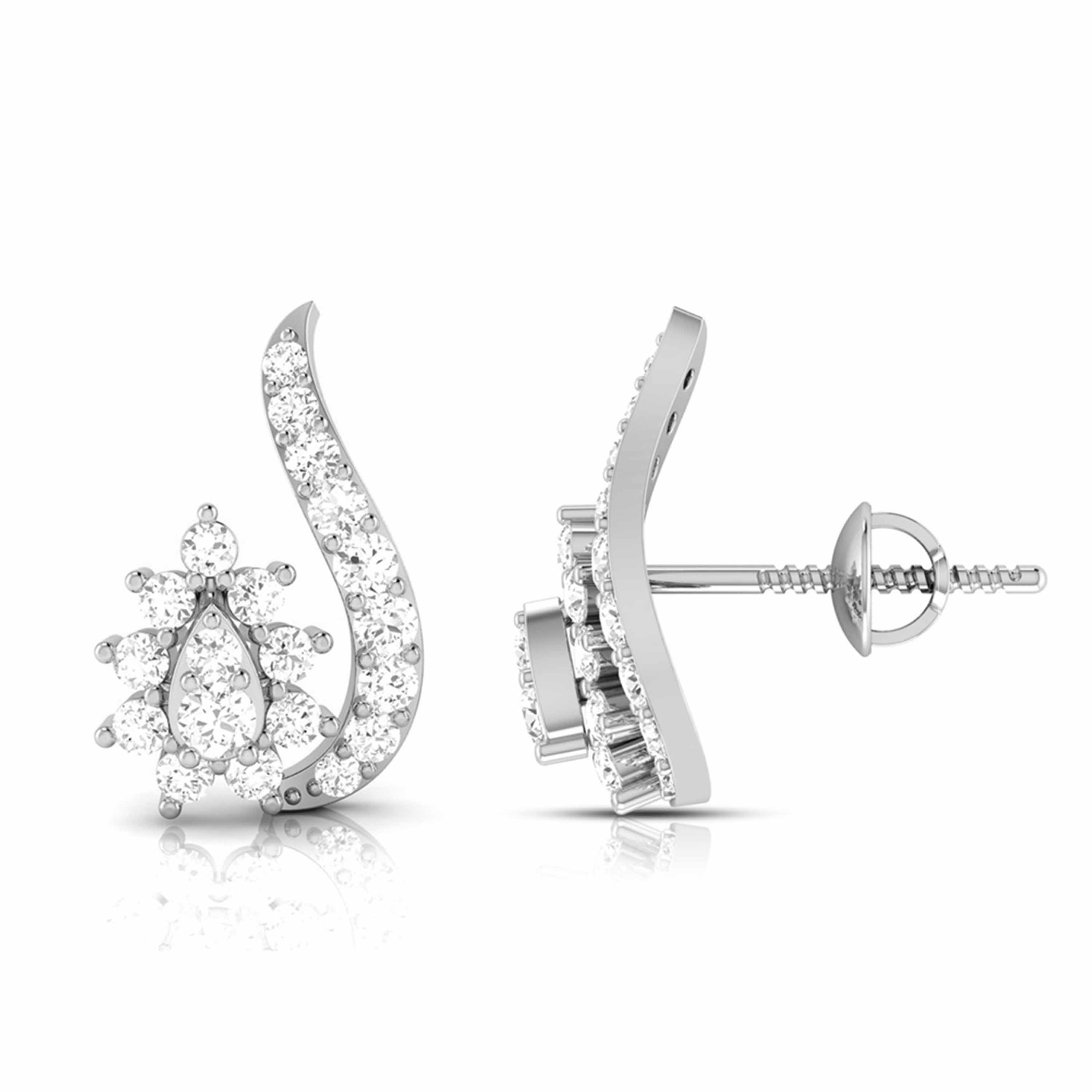 Platinum Earrings with Diamonds JL PT E ST 2233   Jewelove.US