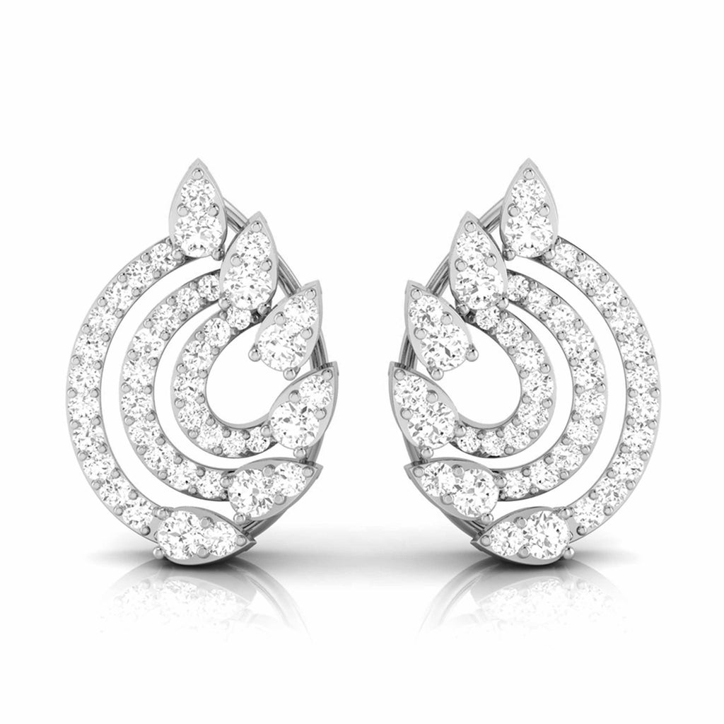 Platinum Earrings with Diamonds JL PT E ST 2234  VVS-GH Jewelove.US