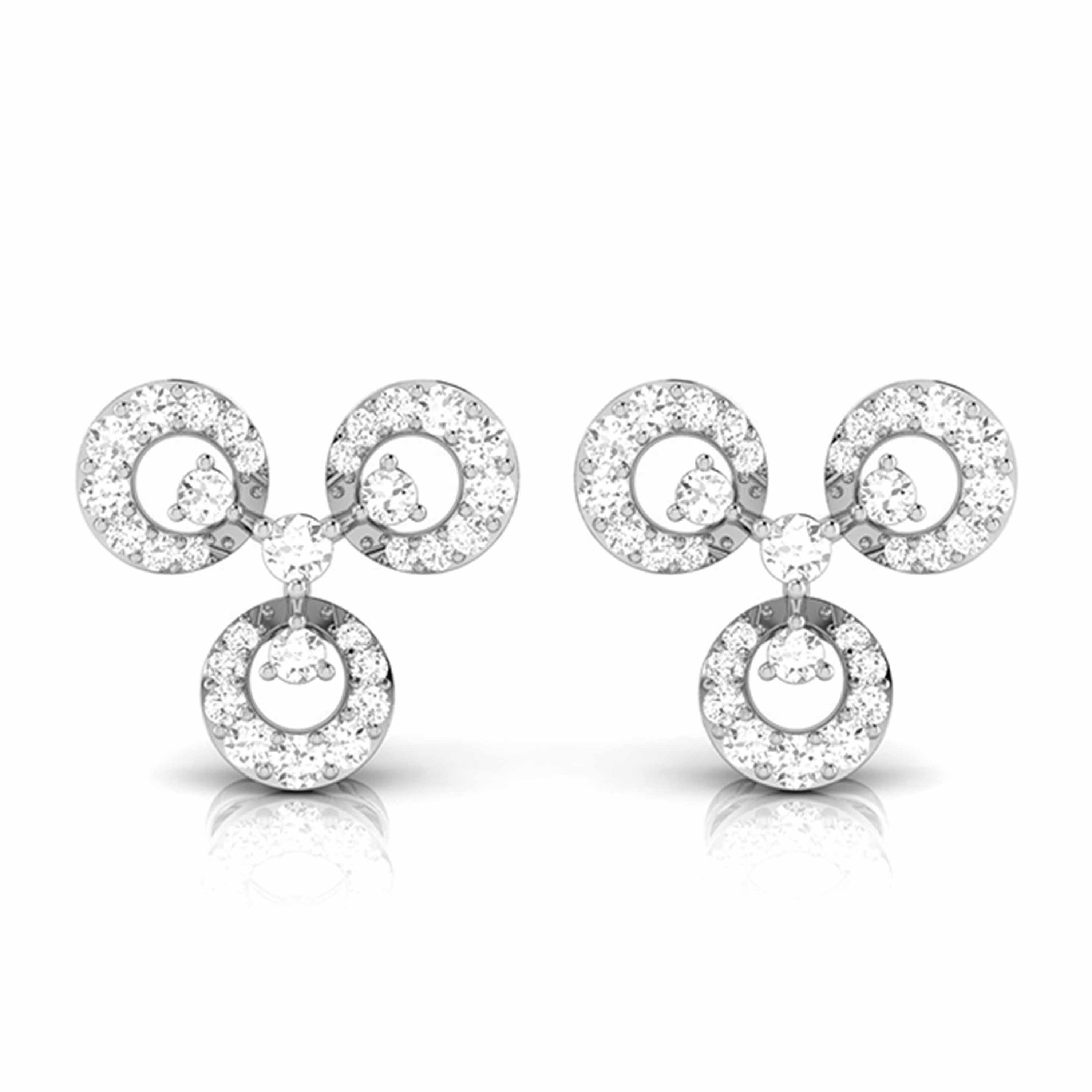 Platinum Earrings with Diamonds JL PT E ST 2235  VVS-GH Jewelove.US