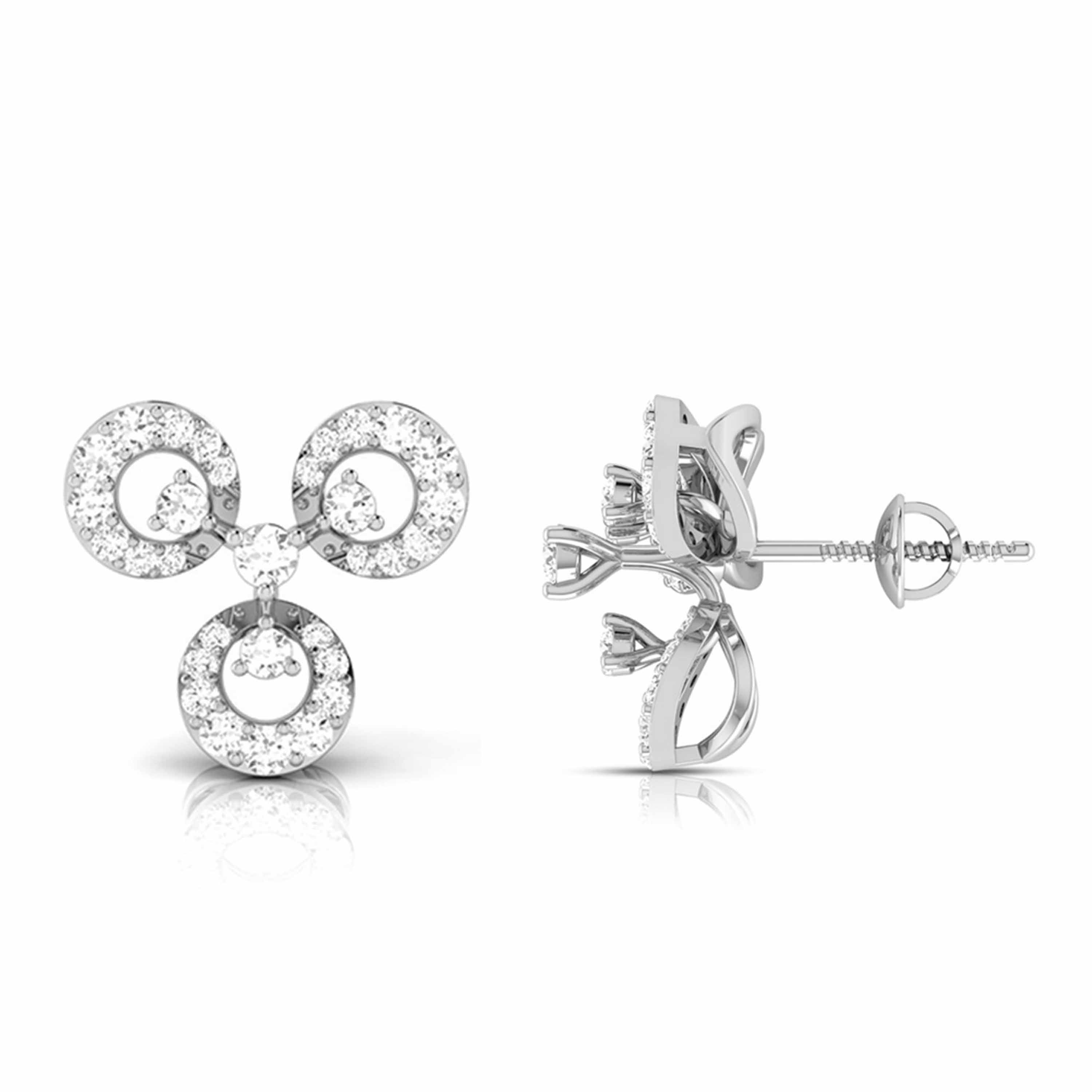 Platinum Earrings with Diamonds JL PT E ST 2235   Jewelove.US