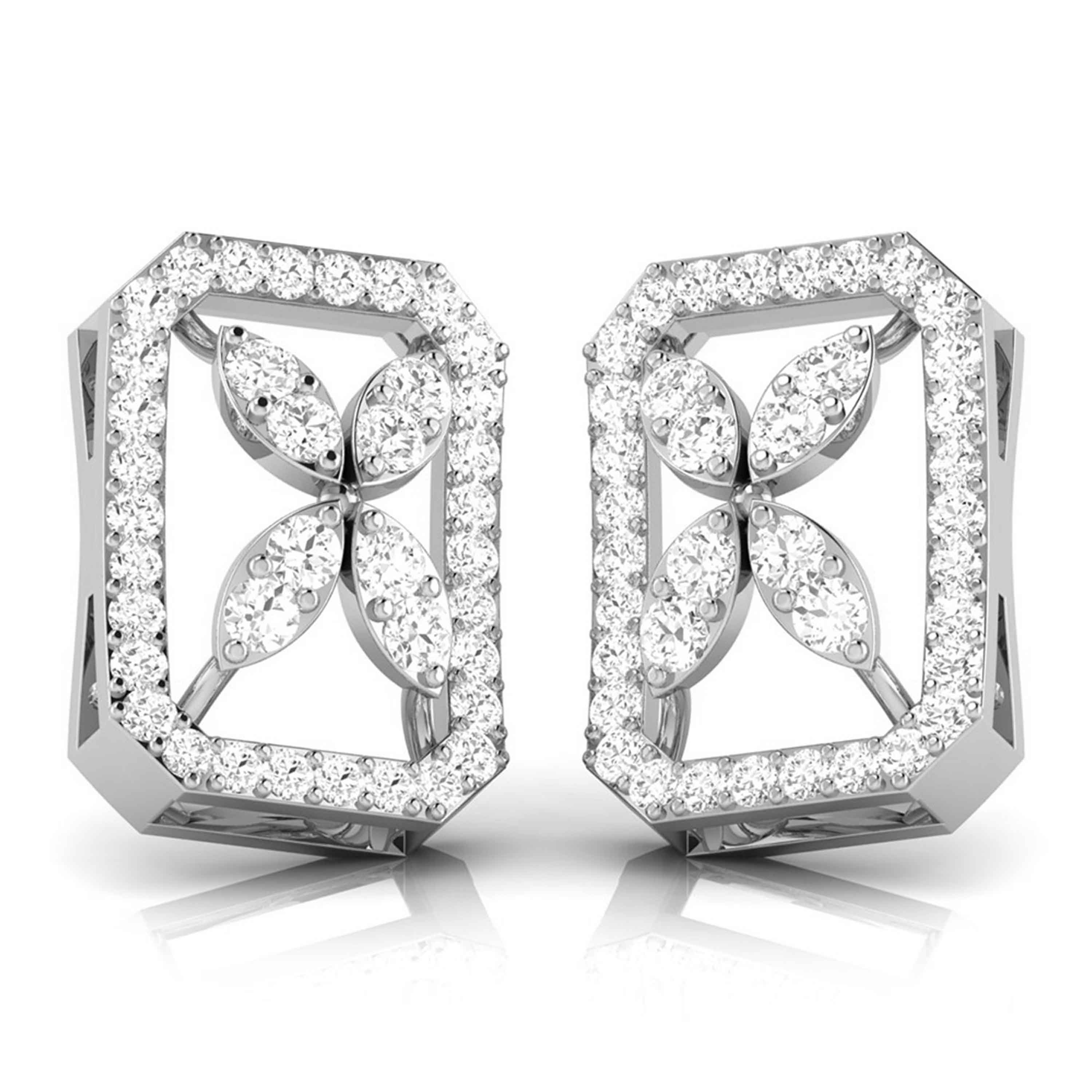 Platinum Earrings with Diamonds JL PT E ST 2241   Jewelove.US