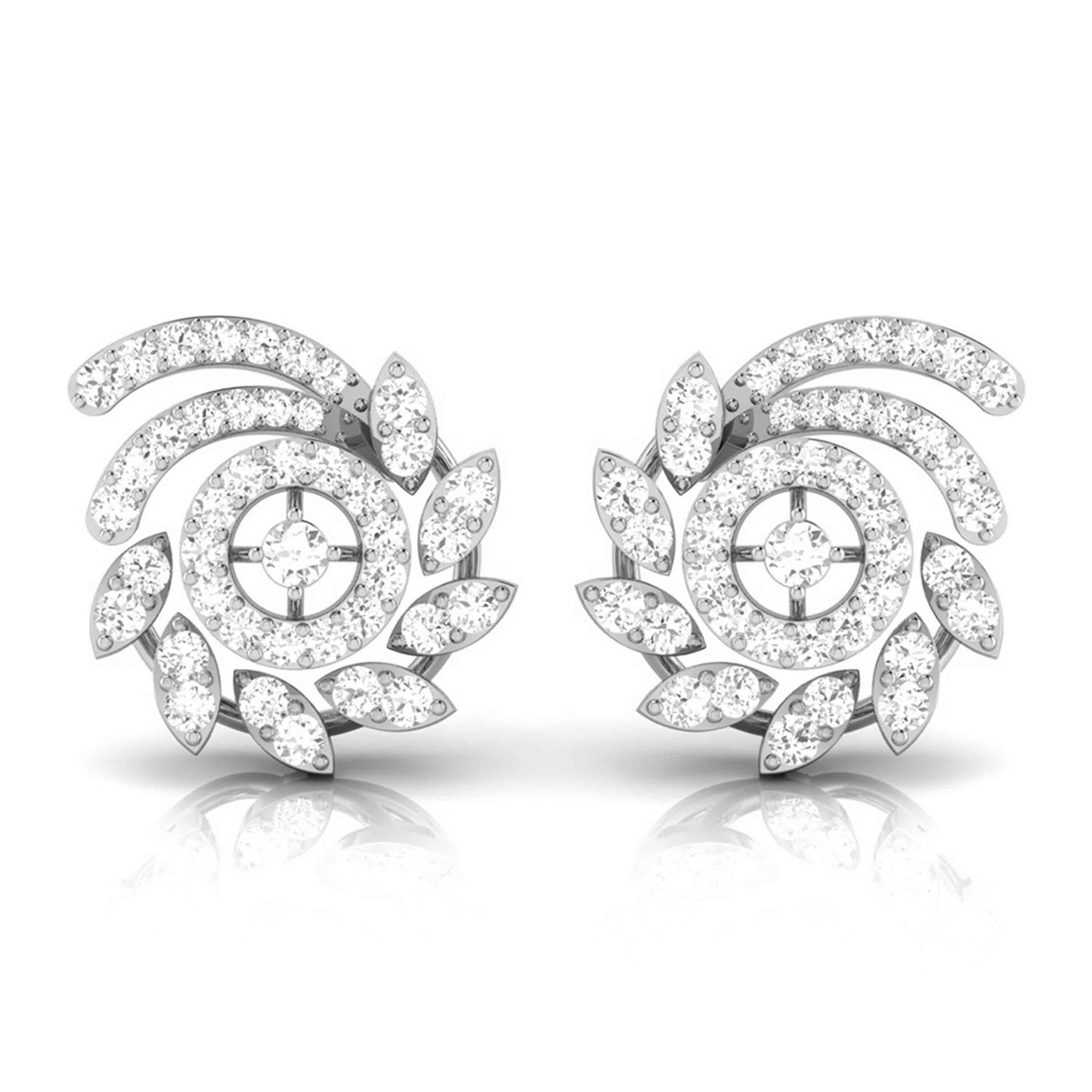 Platinum Earrings with Diamonds JL PT E ST 2243   Jewelove.US