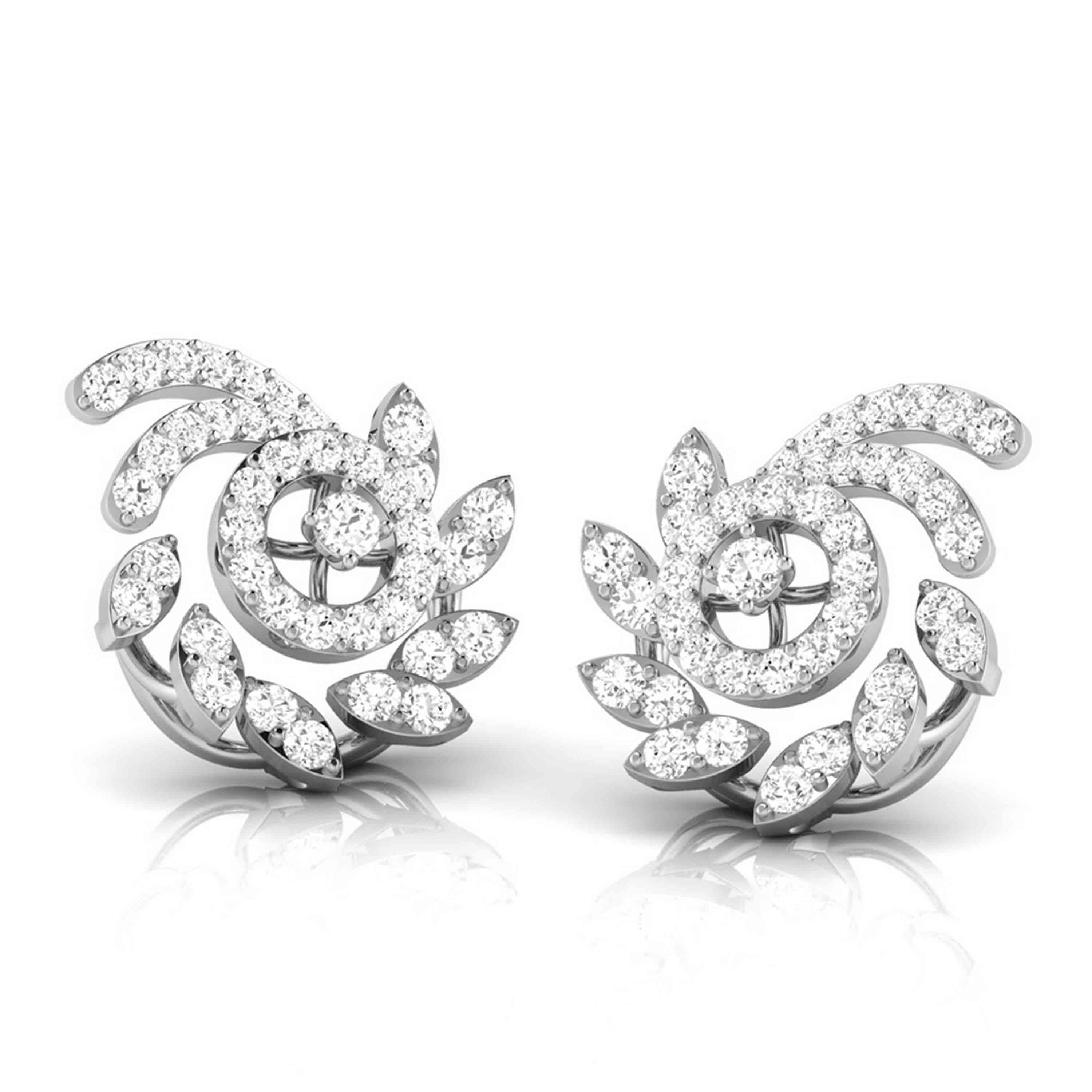 Platinum Earrings with Diamonds JL PT E ST 2243   Jewelove.US