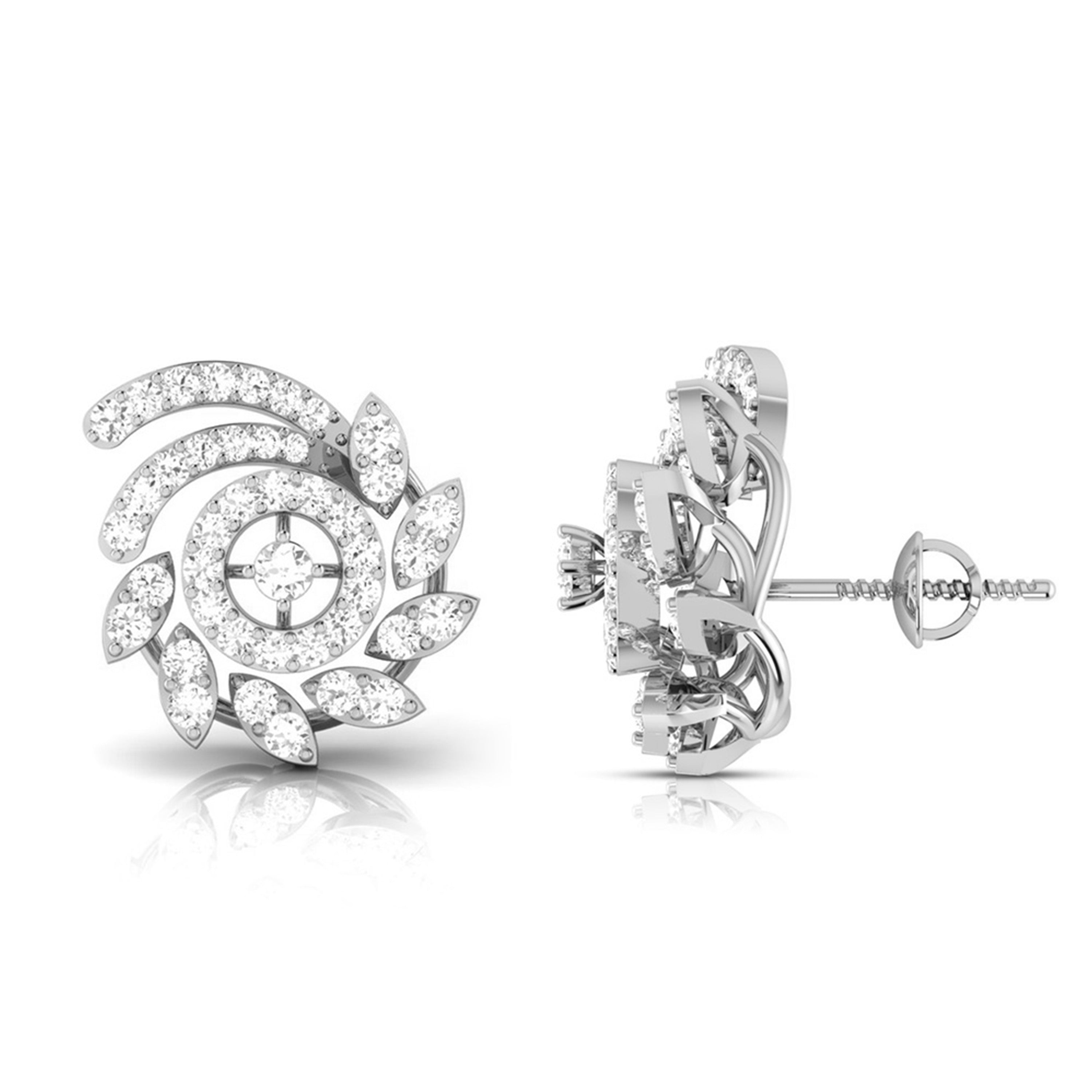 Platinum Earrings with Diamonds JL PT E ST 2243   Jewelove.US