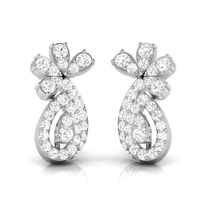 Beautiful Platinum Earrings with Diamonds JL PT E ST 2244   Jewelove.US