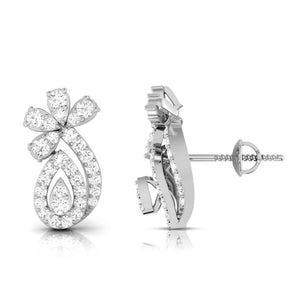 Beautiful Platinum Earrings with Diamonds JL PT E ST 2244   Jewelove.US