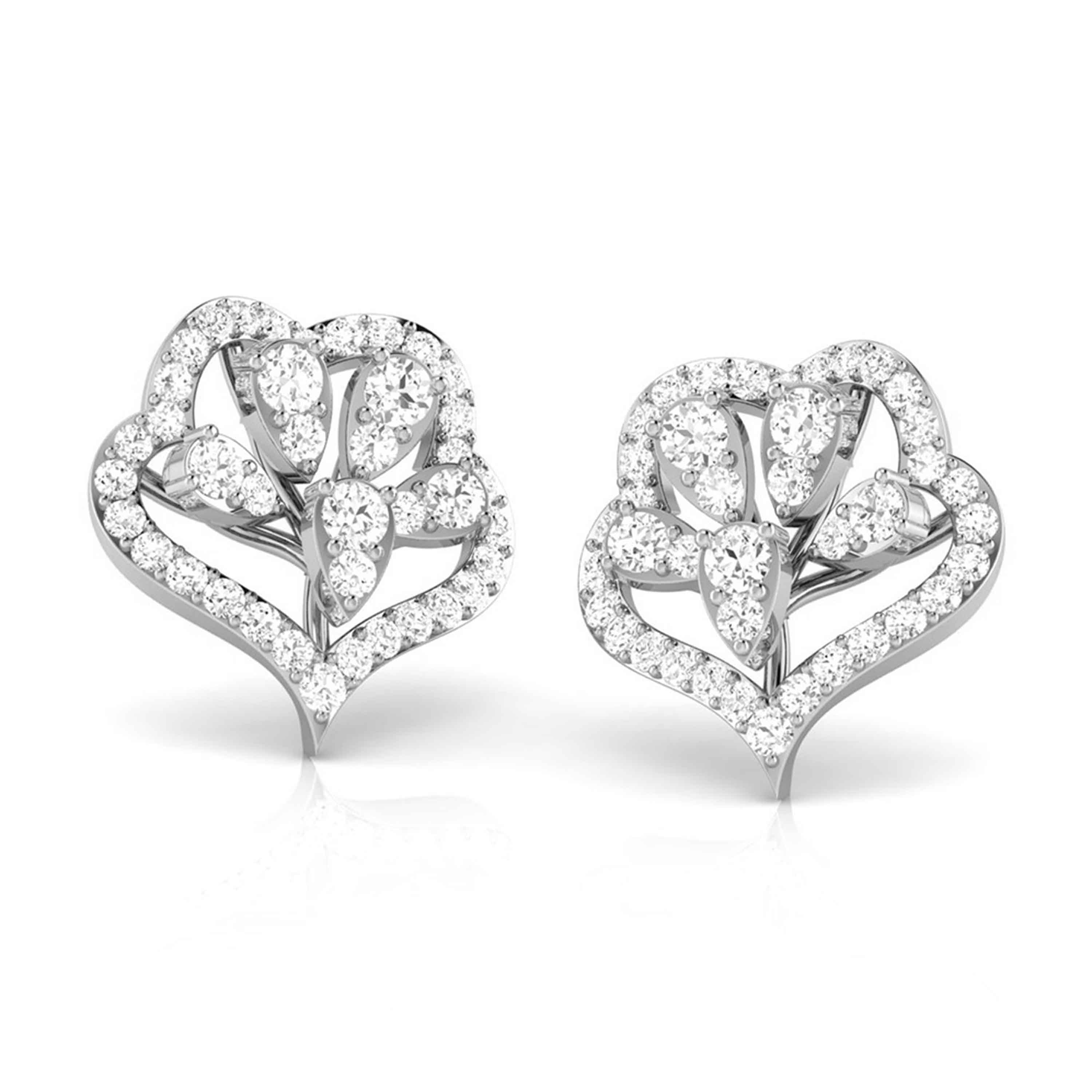 Platinum Earrings with Diamonds JL PT E ST 2253   Jewelove.US