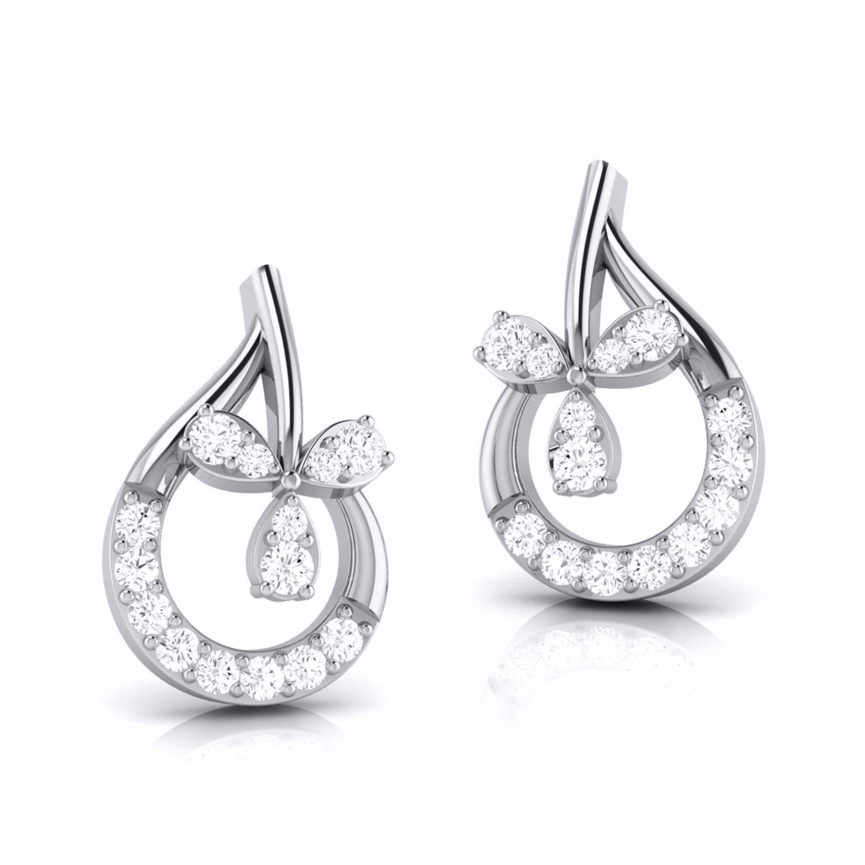 Designer Platinum Diamond  Earrings JL PT E MST 29   Jewelove.US