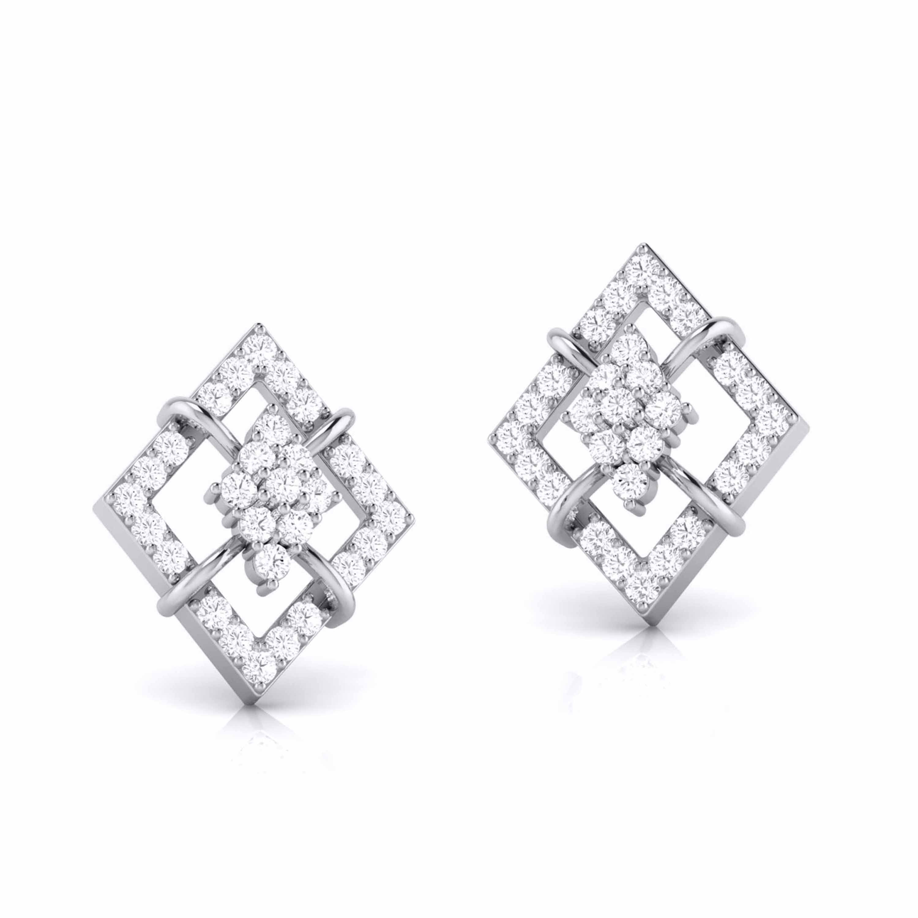 Designer Platinum Diamond Earrings JL PT E MST 31   Jewelove.US