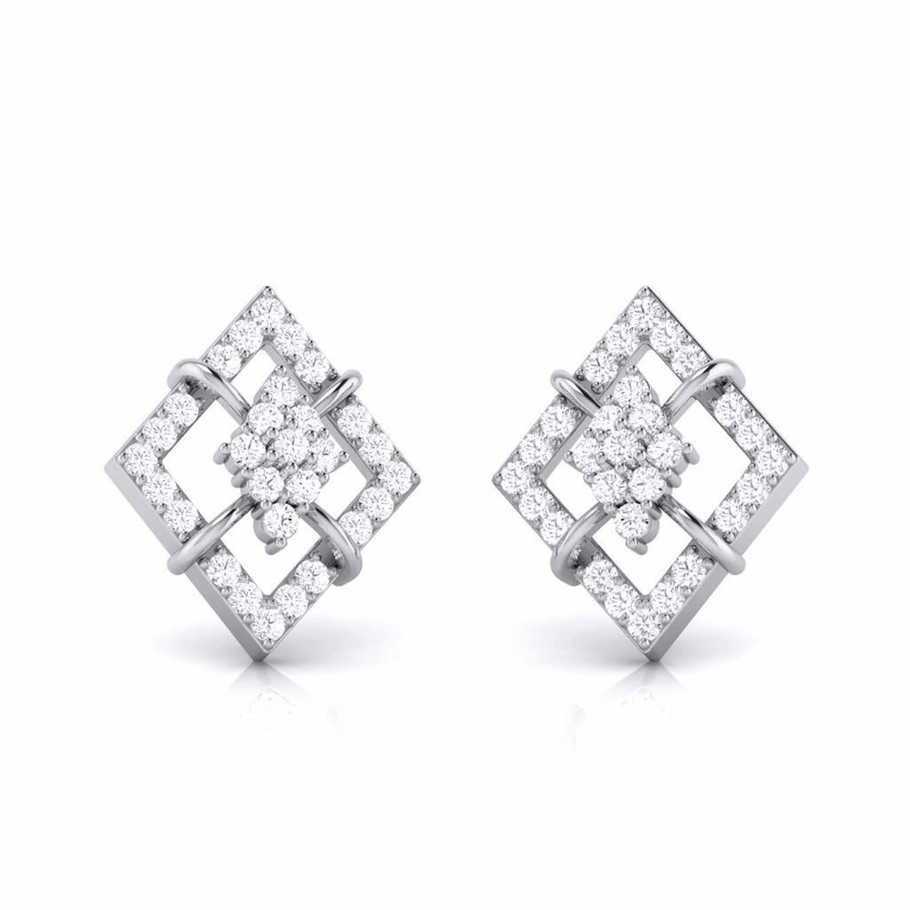 Designer Platinum Diamond Earrings JL PT E MST 31   Jewelove.US