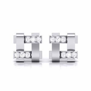 Designer Platinum Diamond Earrings JL PT E MST 33   Jewelove.US