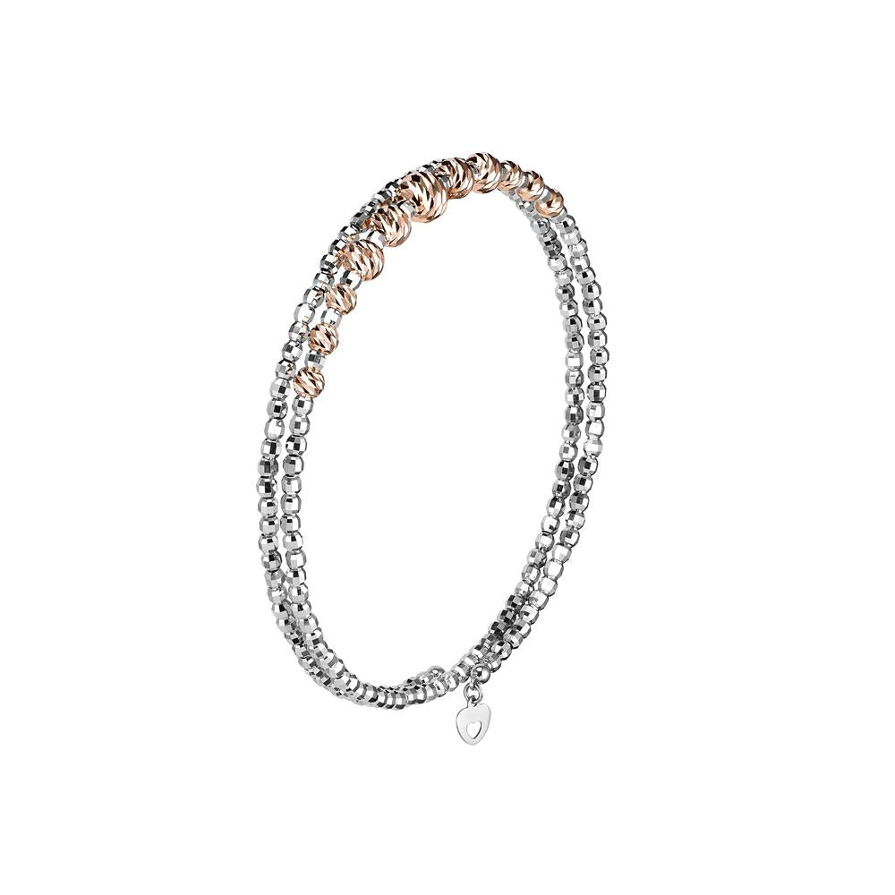 Dazzling Shiny Flexible Japanese Platinum & Rose Gold Bracelet for Wom