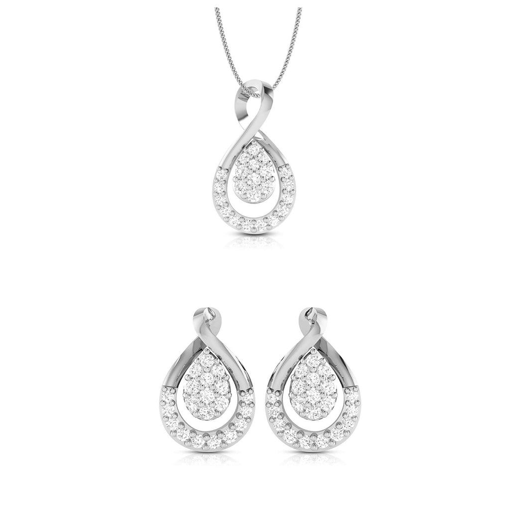 Platinum with Diamond Pendant Set for Women JL PT P 2429  Pendant-Set Jewelove.US