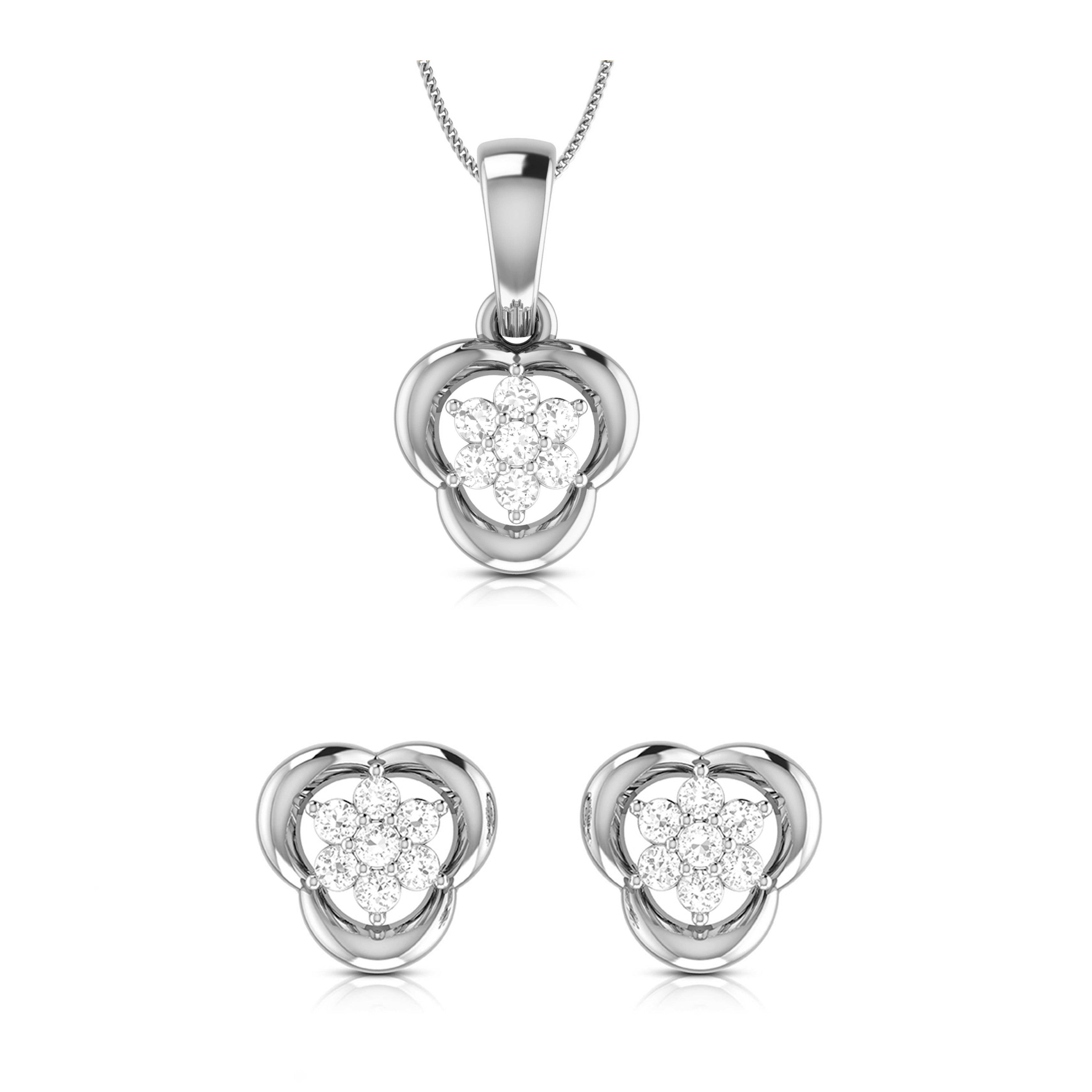 Platinum with Diamond Pendant Set for Women JL PT P 2435  Pendant-Set Jewelove.US