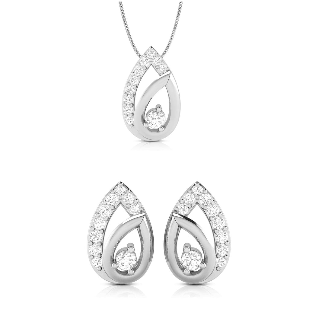 Platinum with Diamond Pendant Set for Women JL PT P 2432  Pendant-Set Jewelove.US