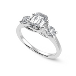 Load image into Gallery viewer, 70-Pointer Emerald Cut Solitaire Diamond Accents Platinum Ring JL PT 1232-B   Jewelove.US
