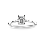 Load image into Gallery viewer, 70-Pointer Emerald Cut Solitaire Baguette Diamond Accents Platinum Ring JL PT 1124-B   Jewelove.US
