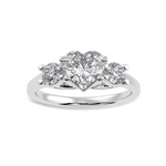 Load image into Gallery viewer, 30-Pointer Heart Cut Solitaire Diamond Accents Platinum Ring JL PT 1233   Jewelove.US
