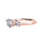 Load image into Gallery viewer, 30-Pointer Heart Cut Solitaire Diamond Accents 18K Rose Gold Ring JL AU 1233R   Jewelove.US
