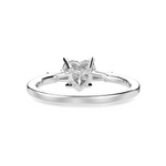 Load image into Gallery viewer, 30-Pointer Heart Cut Solitaire with Baguette Diamond Accents Platinum Ring JL PT 1225   Jewelove.US
