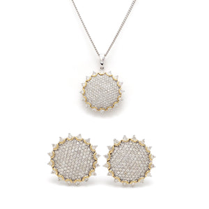 Rising Sun - Designer Gold with Diamond Pendant Set JL AU E 189  Pendant-Set Jewelove.US